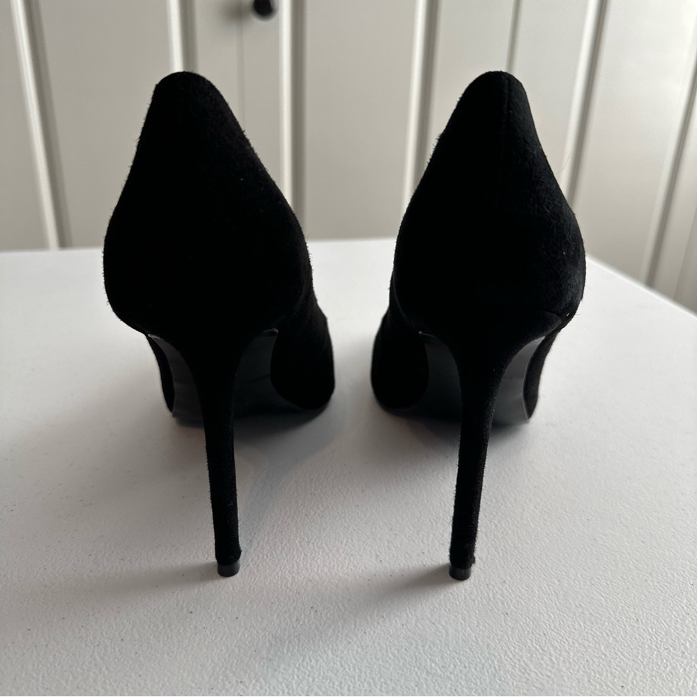 EUC House of Harlow 1960 Diana Black Suede Pointed Heels Size 8.5 Womens Pumps - Picture 5 of 6